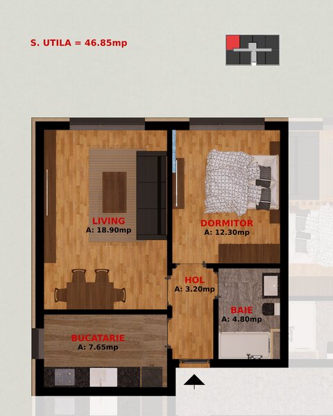 Dobroesti, Fundeni, apartament 2 camere, TVA inclus