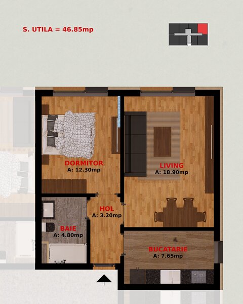Dobroesti, Fundeni, apartament 2 camere, TVA inclus