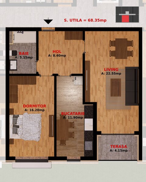 Dobroesti Fundeni, apartament 2 camere