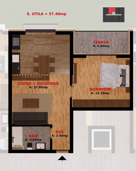 Dobroesti Fundeni, apartament 2 camere