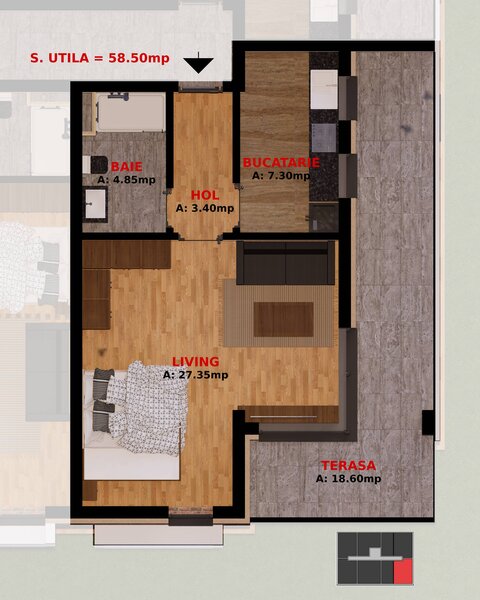 Dobroesti Fundeni, apartament 2 camere