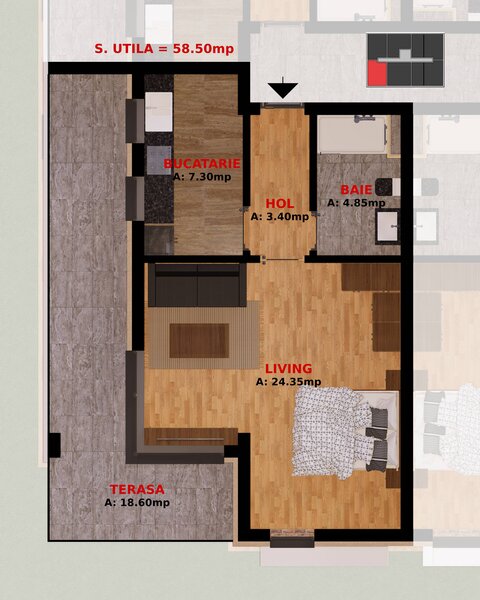 Dobroesti Fundeni, apartament 2 camere
